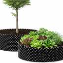 RooTrimmer Air Pruning Containers 60 Gallon 2P, Raised Garden Bed Large Tree Pos New Plastic Nursery Pot Fruit Vegetable Garden Grow beds (4 ft Diameter), Black