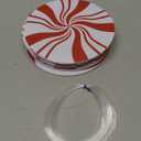 RINOLY 12 PCS Candy Cane Christmas Decorations,8 in Large Double Sided Peppermint Christmas Decorations Tree Ornaments,Plastic Candy Cane Ornaments for Tree Topper Home Vase Xmas Decor