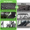 Golf Cart Enclosure 4 Passenger for 86-88" Roof, 600D Waterproof Driving Rain Cover, Replace for Yamaha/Club Car/EZGO, Roll-Up Door, 4-Sided Clear PVC Windows, Tail Light Visible
