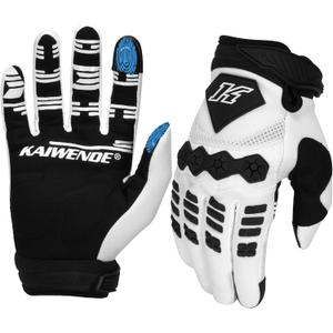 Mens MTB Gloves-Touchscreen Dirt Bike Riding Gloves for Mountain Bike,ATV,BMX,Off-Road Motorcycles, Scooters,Street Bikes,Motorbike,Motocross Racing & Powersports (White, Large)