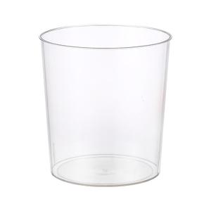 Bathroom Trash Can 6.5 x 5.7 x 6.1 Inch Small Trash Can Plastic Wastebasket Large Capacity Clear Round Garbage Can for Bathroom Bedroom Office Kitchen Dorm Room (S)