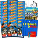 Hot Wheels Mini Party Favors Set for Kids - Bundle with 24 Mini Hot Wheels Grab n Go Play Packs with Coloring Pages, Stickers, More (Hot Wheels Birthday Party Supplies)