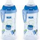 NUK Active Sippy Cup, 10 oz, 2 Pack, 8+ Months, Blue