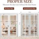 Yotache White Magnetic Screen Door Fit 50" x 80" Doors, Screen Size 52" x 81" Double Door Screen Mesh for Sliding Door