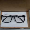 HUIHUIKK Nearsighted Oversize Myopia Glasses Everyday Use Mens Womens Black Distance Glasses (NOT READING GLASSES) (-3)