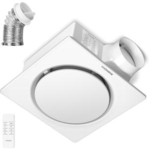 VIVOHOME AutoFlow Bathroom Exhaust Fan with Humidity Sensor (160-110-50CFM) - Energy-Saving EC Motor,10.2-inch Ceiling Retrofit Bath Fan, No Attic Access Needed(Install Kit, 4-in Duct Included)