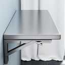 23.6 * 16in Medium Stainless Steel Folding Wall Shelf | Food Truck | Kitchen, Restaurant, Garage, Laundry, Utility Room Folding Concession Shelf, 2 Inches X 24 Inches X 16 Inches
