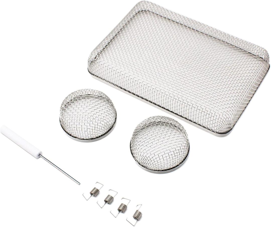 X-Haibei 3 Pack RV Furnace Vent Screen Cover Flying Insect Screens for Vents Stainless Steel with Installation Tool 2.8 x 1.2 inch 8.5 x 5.9 inch