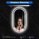 QAOYEDE 2 Pack Round LED Bathroom Mirror 22", LED Mirror for Double Sink