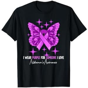 I Wear Purple Alzheimer's Awareness T-Shirt L
