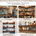 Wire Shelf Covers for Pantry, Premium Engineered Wood Shelf Covers for Wire Shelving, Wire Rack Covers for Closet, Laundry Room, Easy Assembly, Vintage (5pcs, 30" W x 12" D), Pending Patent