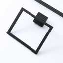 2 Pcs Square Towel Rings Black Hand Towel Holder Wall Mounted Hand Towel Rack Stainless Steel Kitchen Towel Holder Hand Towel Bar Bathroom Accessories for Towel Storage (Matte Black)
