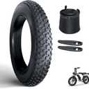OUXI 20x4.0 Fat Tire Tube, Puncture Resistant Folding MTB Replacement Tire, 20x4.0 Fat Tyre for MTB and Ebikes, All-Terrain Directional Tread Bicycle Tires and Tubes