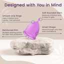 EcoBlossom Reusable Menstrual Cup Set - The Most Reliable Medical Grade Silicone Period Cups - Comfortably use for 12 Hours (Small & Large)