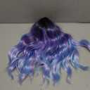 Colourful Short Bob Wigs with Bangs for Women Loose Wavy Wig Curly Wavy Shoulder Length Bob Synthetic Cosplay Wig for Girl Colorful Costume Wigs (Colourful-1)