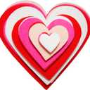 Playfully Ever After 1 to 6 inch Multi-Size Pack Stiff Felt Hearts 18pc (Red, Pink, & White Combo)