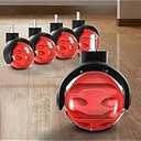 Office Chair Wheels for Carpet Set of 2 Replacement for Office Chairs Mat Safe for All Floors Including Hardwood - 2-Inch Rubber Replacement Smooth & Silent Universal Size (11x22 mm) Red