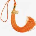GraduationMall Single&Multiple Color Graduation Tassel with 2025 Year Charm, Orange