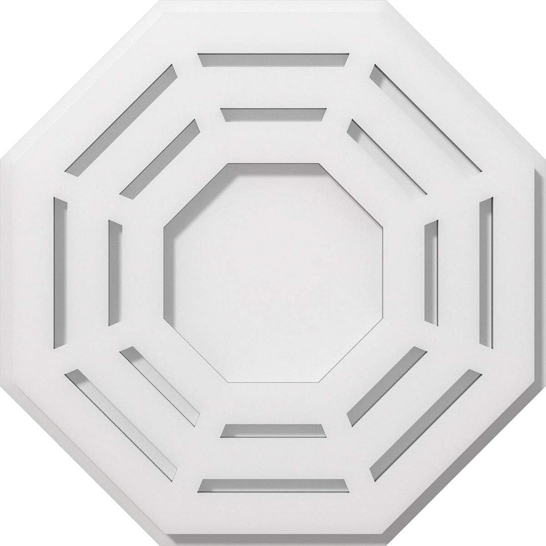 Ekena Millwork CMP14WN Westin Architectural Grade PVC Contemporary Urethane Ceiling Medallions 14"OD x 5 1/2"C x 1"P