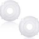 Cunno 2 Pieces PU Ceiling Medallion Decorative Ceiling Fan Medallion Round Home Lighting for Light Fixtures Chandeliers, 12" od x 3.5" ID(White)