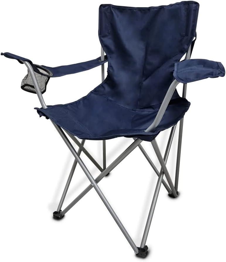 SEDLAV Camping Chair, Folding Camp Chair with Built-in Cup Holder, Portable Camping Chair, Foldable Chair for Camping, Outdoors, Lawn, Sports, Tailgating, Backyard, Beach
