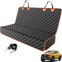 MIXJOY Truck Back Seat Cover for Dogs, Waterproof Pet Seat Covers for Trucks, Dog Cover for Truck Back Seat, Nonslip Pet Bench Seat Cover for Ford F150 F250 F350/Chevrolet Silverado/GMC/Ram (Black)