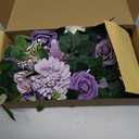 Wedding decor (pack of 2) Welcome Sign Flower Backdrop Garland For Ceremony Reception Wall Easel Home Decoration Entryway Faux Outdoor Board Head Table Decor (Lilic & Cream)