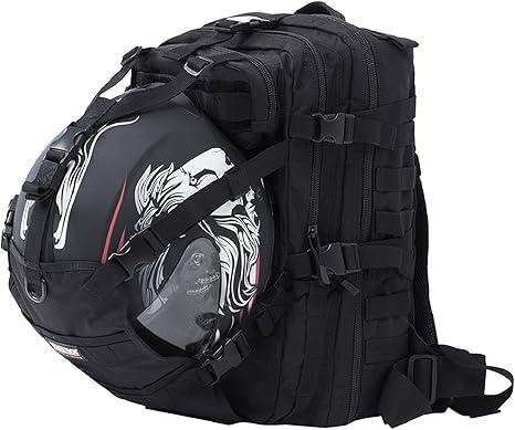 Seibertron Waterproof Large Capacity Molle Motorcycle Helmet Holder/Cycling Helmet Storage/Hiking Helmetcatch Bag/Backpack Also Fit Basketball Football Soccer Backpack Khaki