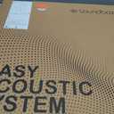 Soundbox Art Acoustic Panels 23.6"x23.6" Sound Absorbing Wall Panels, Decorative Panels for Noise Reduction, Amber Pulse, Studio, Home Theater, Office