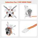 Stanbroil Replacement Induction Fan Kit for all Pit Boss/Traeger/Camp Chef Wood Pellet Grills, White