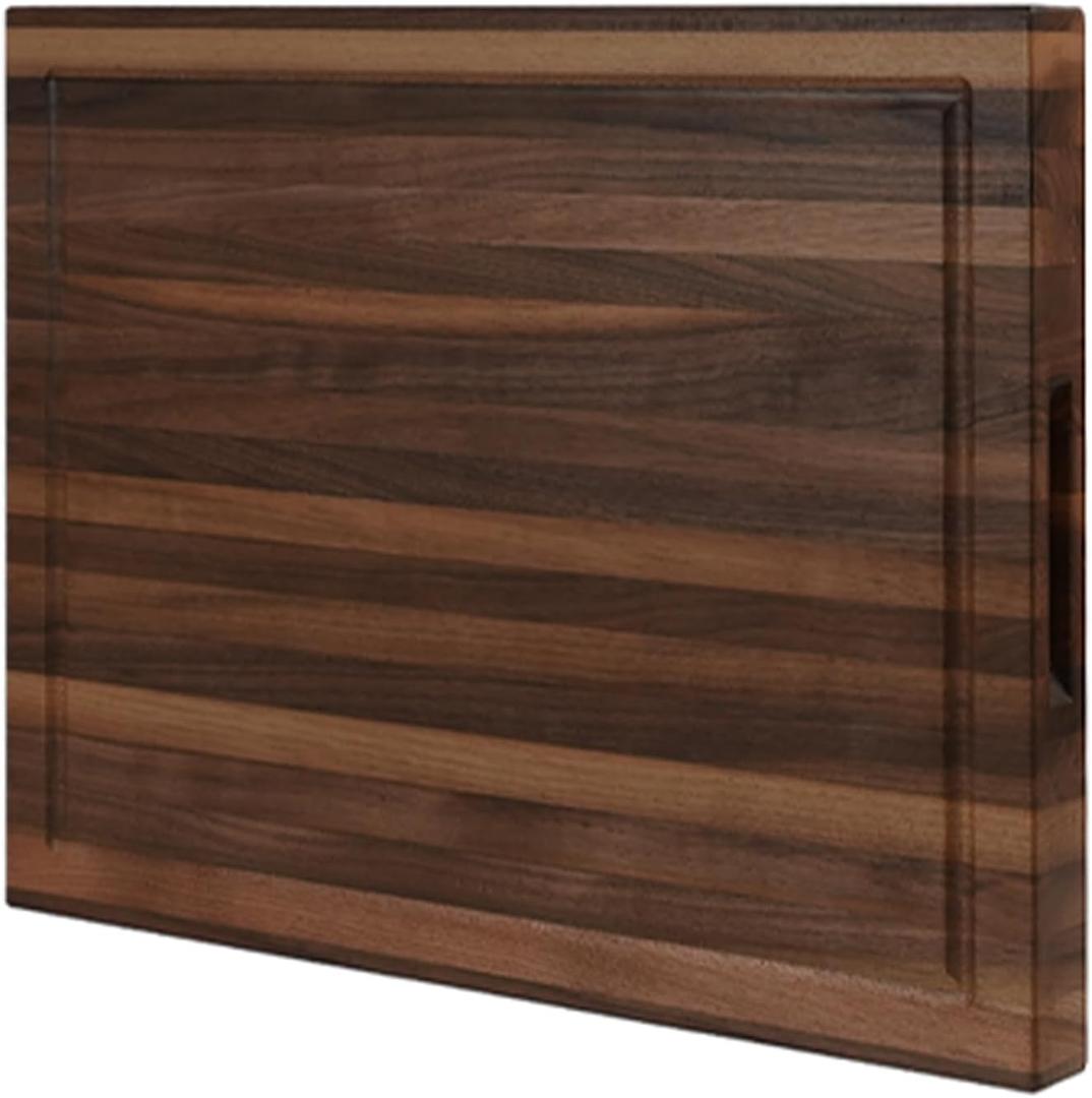 CONSDAN Walnut Cutting Board for Kitchen, USA Grown Hardwood, 20 x 15, with Invisible Inner Handle, Prefinished with Food-Grade Oil, Suitable for Kitchen Edge Grain, 1" Thick