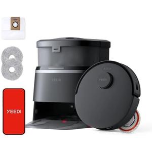 Yeedi M12 PRO+ Robot Vacuum and Mop, 11000Pa Strong Suction, ZeroTangle Technology, TruEdge Deep Mopping, Auto Mop Washing/Drying, Auto-Lift Mopping, Mini Omni Station, Black Yeedi M12 PRO+ Robot Vacuum and Mop, 11000Pa Strong Suction, ZeroTangle Technology, TruEdge Deep Mopping, Auto Mop Washing/Drying, Auto-Lift Mopping, Mini Omni Station, Black