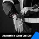 toolant 100% Waterproof Gloves for Men and Women, Winter Work Gloves for Cold Weather, Thermal Insulated Freezer Gloves, Touch Screen, With Grip, Grey, Small