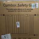Cumbor 29.7-46" Baby Gate for Stairs, Mom's Choice Awards Winner-Auto Close Dog Gate for The House, Gifts for Mom, Easy Install Pressure Mounted Pet Gates for Doorways, Black