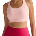 RUNNING GIRL High Impact Sports Bras for Women, Plus Size Sports Bra High Support with Molded Cup Workout Yoga Bra (3025_Pink_XXL)