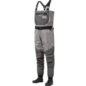 BASSDASH FW08 Mens Breathable Waders Waterproof Fly Fishing Chest Fishing (Large, Boot 9, Grey)