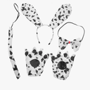 1set Dalmatian Dog Costume Ears and Tail for Halloween Parties Comfortable Cloth Accessories for Cosplay and Birthday Celebrations Fun Outfit for Animal-themed Events