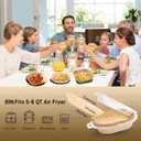 125 Pcs Air Fryer Liners, 8 Inch Square Non-Stick Parchment Paper, Disposable, Oil-Proof, Waterproof, Unbleached, Perfect for Baking, Roasting, and Frying (8IN-Square)