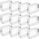 Weewooday 12 Pieces Clear Makeup Bags Cosmetic Storage Bags PVC Zipper Pouches Travel Waterproof Makeup Plastic Case for Women Organizing Toiletries Traveling Bathroom (Large, Matte White)
