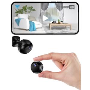 ZoomaraKam 1080P HD WiFi Indoor Mini Camera Wireless for Home Security-Motion Detection & Auto Night Vision-Nanny Cam with Cloud & SD Storage-Magnetic Installation