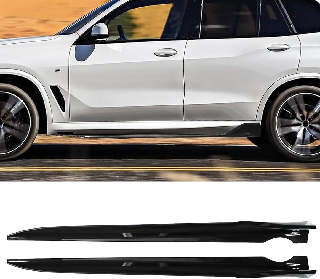 Side Skirts Compatible with 2019 2020 2021 2022 2023 2024 2025 BMW G05 X5 M Sport Left Right Side Skirt Rocker Panel Kit(Glossy Black)