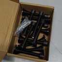 HOMOTEK 12 Pack Black Spring Door Stops,3-1/8" Heavy Duty - Flexible Door Stopper with Low Mounted Black Rubber Bumper Tips