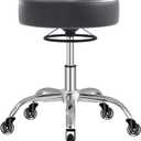 Rolling Stool Heavy Duty 400lb: Super Soft Seat Cushion,360 Swive, Height Adjustability, No Squeaky Noises, No Tip Over, New Upgraded stool Salon Stool Chair, Tattoo Facial Massage Spa Medical (Grey1)