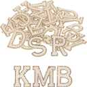 MECCANIXITY Iron on Letter Pearl Letter Patches Rhinestone Gold A-Z Glitter Pearls Rhinestone Alphabet Patches for DIY Clothes Repair Hats Bags Pack of 26