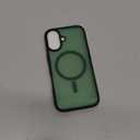 Miracase Magnetic for iPhone 17 Case (Compatible with MagSafe) with Screen Protector Military-Grade Protection, Anti-Fingerprint Translucent Matte Phone Cover for iPhone 17 6.3 inch, Dark Green