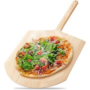 Lounsweer 40x24 Inch Extra Large Wooden Pizza Peel for Oven, 0.79 inch/ 2 cm thick Giant Pizza Paddle Serving Board & Multipurpose Wood Cutting Board for Kitchen, Baking, Bread, Fruit and Vegetables