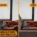Ottomanson 3' x 6' Non-Slip Rug Pad Gripper 1/4 Inch Thick Dual Surface Felt + Rubber Gripper - Safe for All Floors, Brown