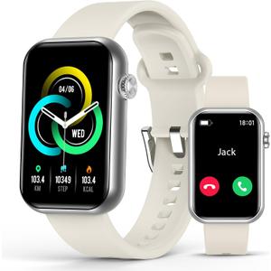 Smart Watch Fitness Tracker (Answer/Make Call), 24/7 Heart Rate Spo2 Blood Pressure Monitor Sleep Tracker, 114 Sports Modes Pedometer Calorie Step Tracker, Waterproof Activity Tracker for Men Women (Gray)