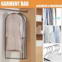 Clear Garment Bags for Open Closet 40"/ Zippered Plastic Suit Covers for Men & Women/Hanging Clothes Storage for Dress, Coat, Shirt (1Pcs 40 inch)