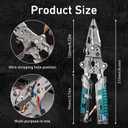 2025 New Tuvilo Electrical PliersPliers with Screwdriver & Wire Stripper  Folding Design, Cr-V Steel, Cuts, Strips, Crimps, Voltage Test, Portable Hand Tool for Home, Auto, and DIY Repair
